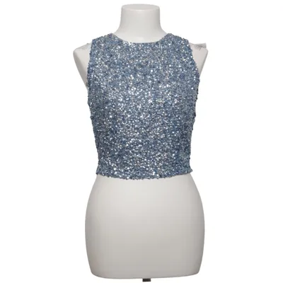 Crop top (Bleu) de Lace & Beads Polyester