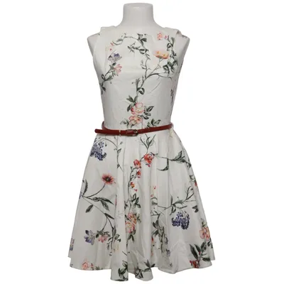 Dress (White, Multicolored) from Closet London Cotton, Elastane