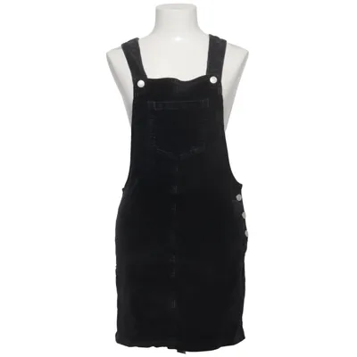 Dungaree dress (Black) from Brave Soul Cotton, Elastane