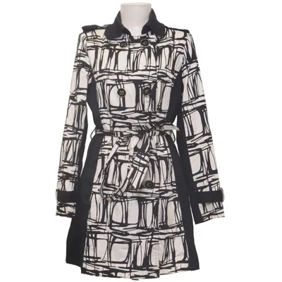 Trench coat (Black, White) from 101 Idees Cotton, Elastane
