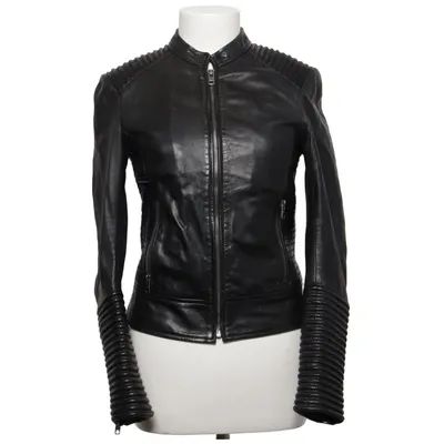 Bikerjack (Zwart) van Rehard Katoen, Leer, Polyester
