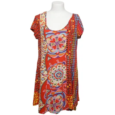 Robe (Rouge, Multicolore) de Peace + Love Coton, Viscose