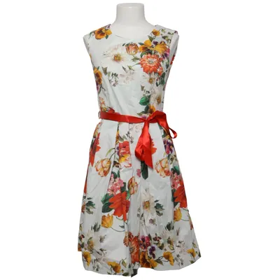 Dress (White, Multicolored) from Altamira Cotton, Elastane