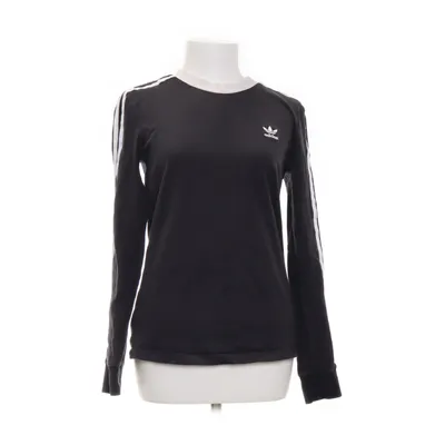 Langærmet t-shirt (Sort, Hvid) fra Adidas Bomuld, Elastan