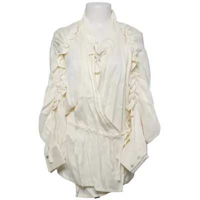 Bluse (Hvid) fra Uterqüe Viscose