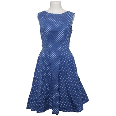 Jurk (Blauw, Wit) van Bbonlinedress Katoen, Elastaan