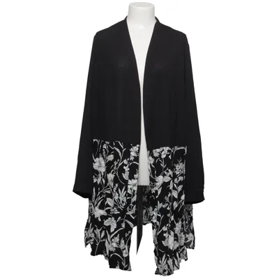 Morgenkåbe (Sort, Hvid) fra Ulla Popken Polyester, Viscose