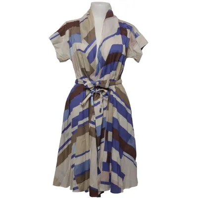 Wrap dress (Blue, Beige, Multicolored) from Hoss Intropia Cotton