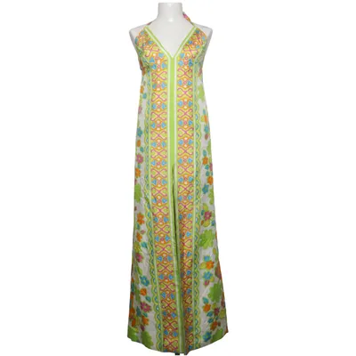 Maxi dress (White, Multicolored) from Milly Acetate, Silk