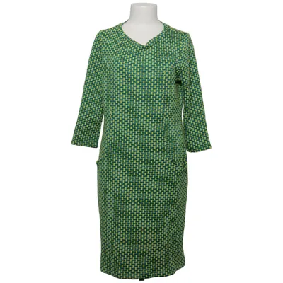 Kjole (Grøn, Blå) fra Zilch Bomuld, Elastan, Polyester