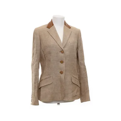Blazer (Beige) from Lauren Ralph Lauren Acetate, Leather, Linen, Suede