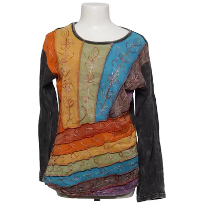Lange mouwen shirt (Grijs, Meerkleurig) van Guru Shop