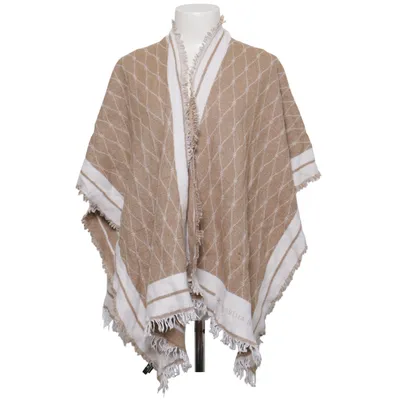 Poncho (Beige, Vit) från Elisabetta Franchi