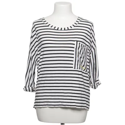 Långärmad t-shirt (Svart, Vit) från Oui Elastan, Viskos