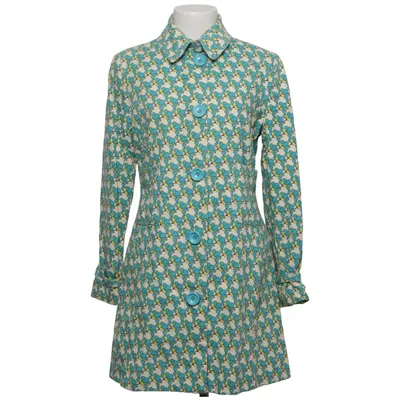 Coat (White, Blue, Yellow, Multicolored) from Mango Acetate, Cotton, Viscose