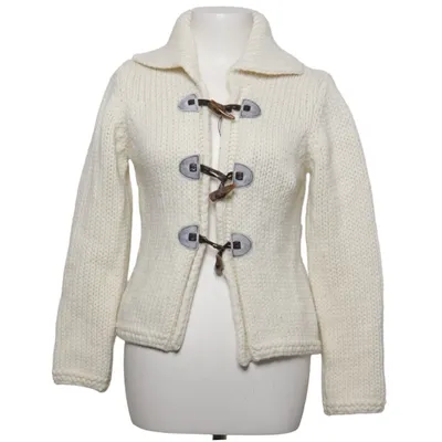Cardigan (White) from Comma Acrylic, Wool