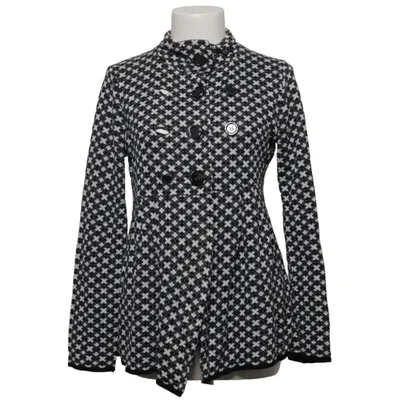 Wrap cardigan (Black, White) from Siste's Acrylic, Wool