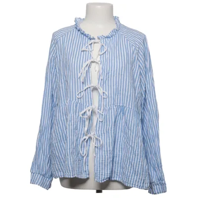 Blouse (Blauw, Wit) van Brand Katoen