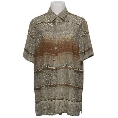 Chemise à manches courtes (Marron, Blanc) de Gläser Polyester