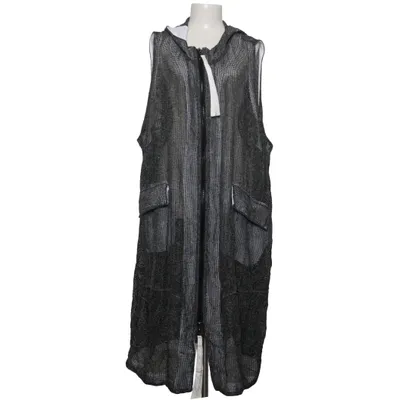 Outer vest (Gray, White) from Chalona Elastane, Linen, Viscose