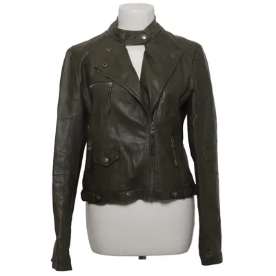 Biker jacket (Green) from Softy Collection Polyester, Polyurethane, Viscose