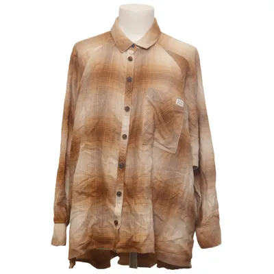 Chemise en flanelle (Marron, Blanc) de Urban Outfitters Polyester, Viscose