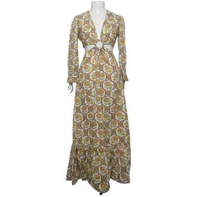 Långklänning (Vit, Gul, Grön) från Antik Batik Bomull