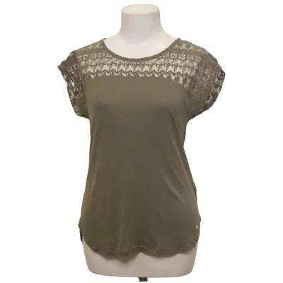 Top (Groen) van Essentials Katoen, Viscose