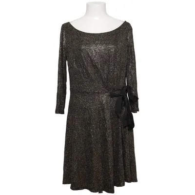 Klänning (Svart, Guldfärgad) från Koton Metallfiber, Polyester
