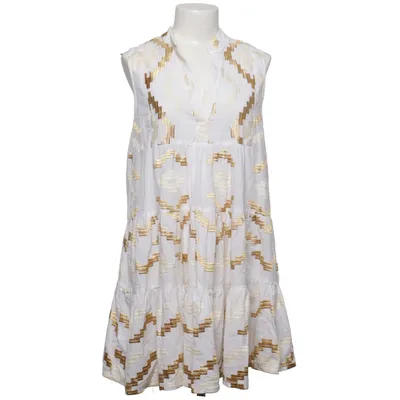 Klänning (Vit, Guldfärgad) från Greek Archaic Kori Bomull, Polyester