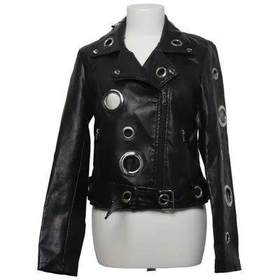 Biker jacket (Black) Polyester, Polyurethane