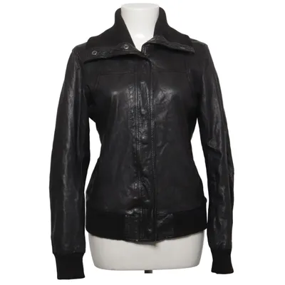 Leather jacket (Black) from Stradivarius Leather, Polyester