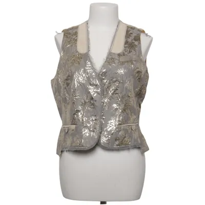 Outer vest (Gray, Gold) from Ambiente Acetate, Polyamide, Polyester, Silk, Viscose