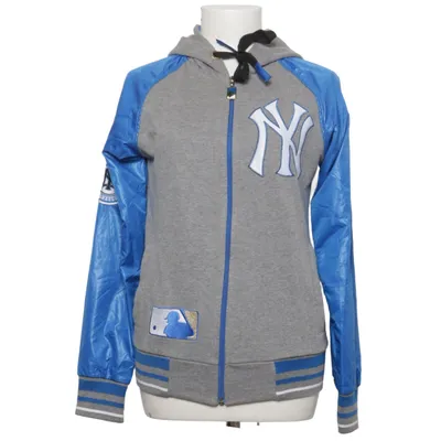 Huvtröja (Grå, Blå, Vit) från Majestic Athletic Bomull, Polyester