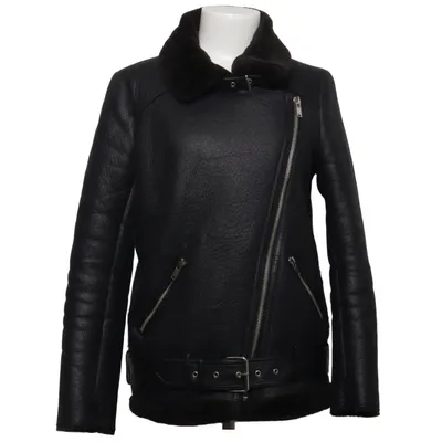 Shearlingjakke (Sort) fra Zara Woman Outerwear Polyester, Polyurethan