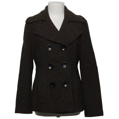 Erwt jas (Bruin, Zwart) van Miss H. Polyester, Viscose, Wol