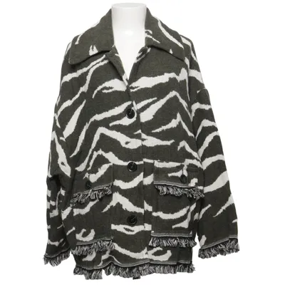 Cardigan (Grøn, Hvid) fra Lala Berlin Bomuld, Elastan, Polyester