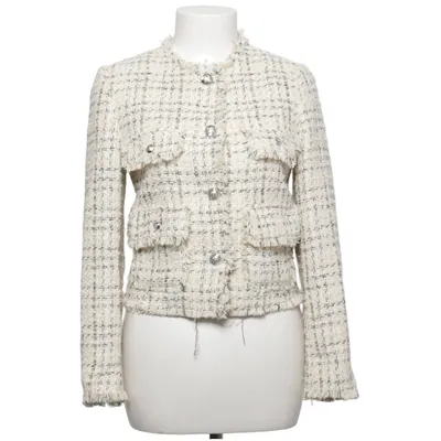 Jakke (Beige, Sort, Hvid) fra Mango Akryl, Bomuld, Polyamid, Polyester, Viscose