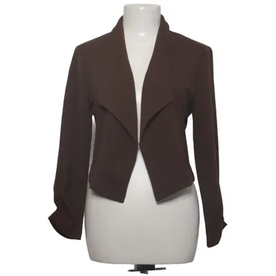 Blazer (Brown) from Allegra K Elastane, Polyester