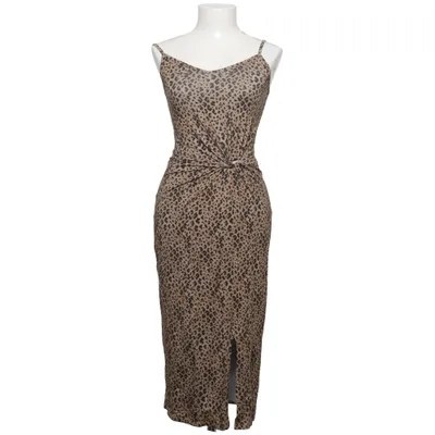 Kjole (Beige, Sort, Brun) fra Edited Elastan, Viscose