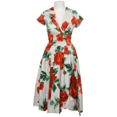 Robe (Rouge, Blanc, Vert) de Pinup Couture Coton, Élasthane