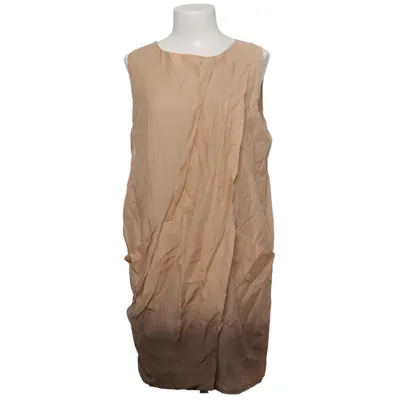 Dress (Beige, Brown) from One Step Cotton, Polyester, Silk