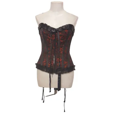 Corset (Noir, Rouge) de Burlesk Coton, Polyester