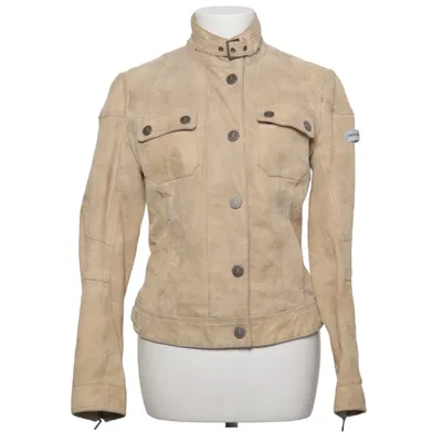 Læderjakke (Beige) fra Frieda & Freddies Læder, Polyester