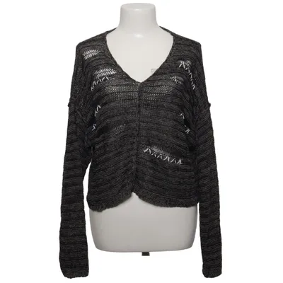 Strickjacke (Grau, Schwarz) von Sarah Pacini Leinen, Polyamid