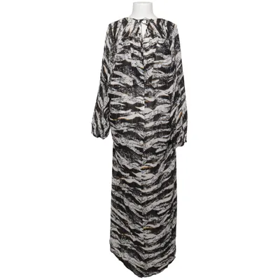 Robe longue (Noir, Blanc, Multicolore) de Cala Jade Fibre métallique, Soie, Viscose