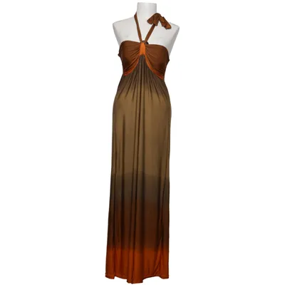Maxikjole (Brun, Orange, Flerfarvet) fra Natura Polyester
