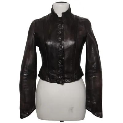 Leren jack (Bruin) van Muubaa Katoen, Leer, Polyester