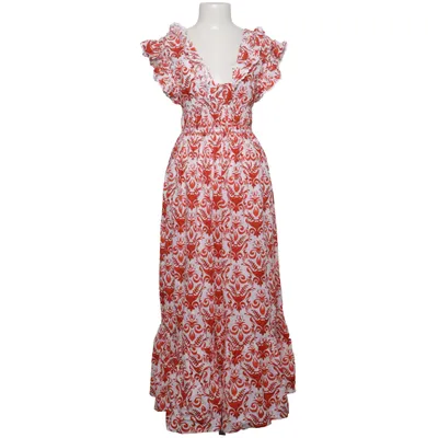 Robe longue (Rouge, Blanc) de OVS Coton