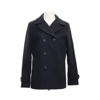 Pea coat (Blue) from The Spitalfields Clothing Co Acrylic, Cotton, Nylon, Polyester, Viscose, Wool